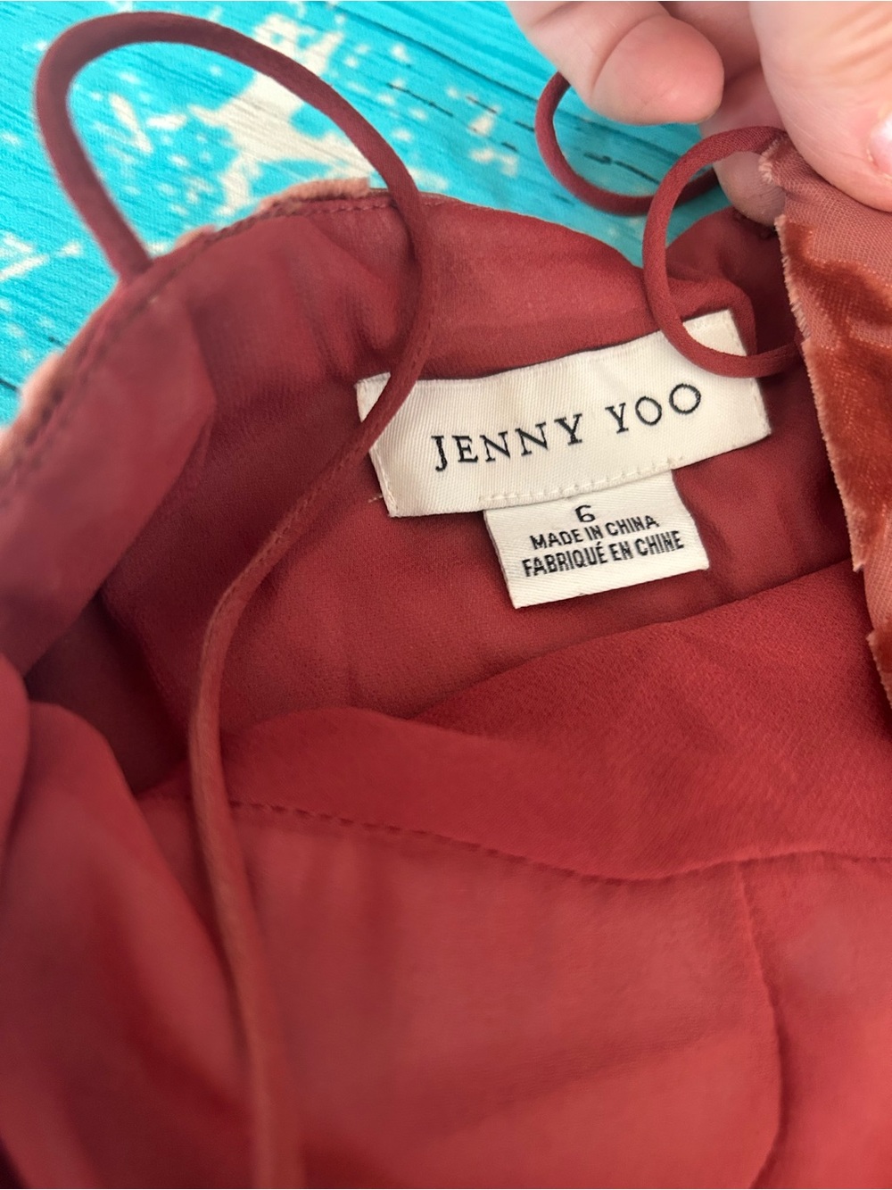 Jenny Yoo Rory Anthropologie Spaghetti Strap Burnt Copper Lace Evening Dress - Picture 10 of 10